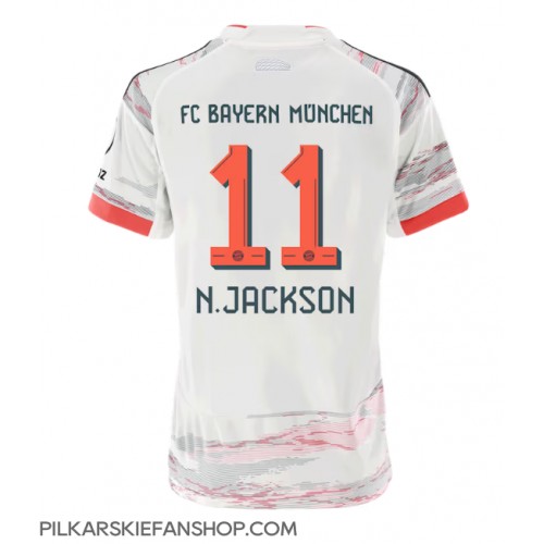 Koszulka piłkarska Bayern Munich Nicolas Jackson #11 Strój wyjazdowy dla kobiety 2025-26 tanio Krótki Rękaw Koszulka piłkarska Bayern Munich Nicolas Jackson #11 Strój wyjazdowy dla kobiety 2025-26 tanio Krótki Rękaw